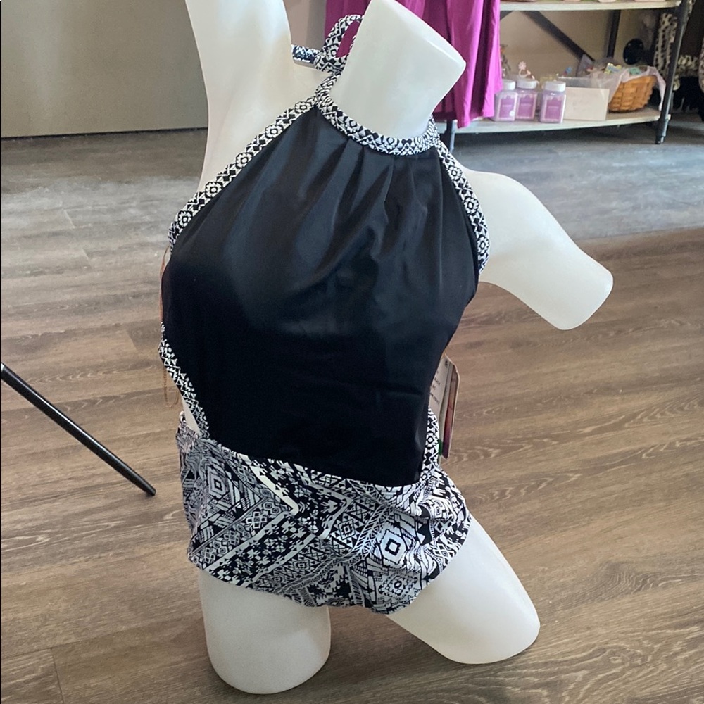 Coco Rave Halter One Piece Swimsuit Bathing Suit 36 B/C Large New